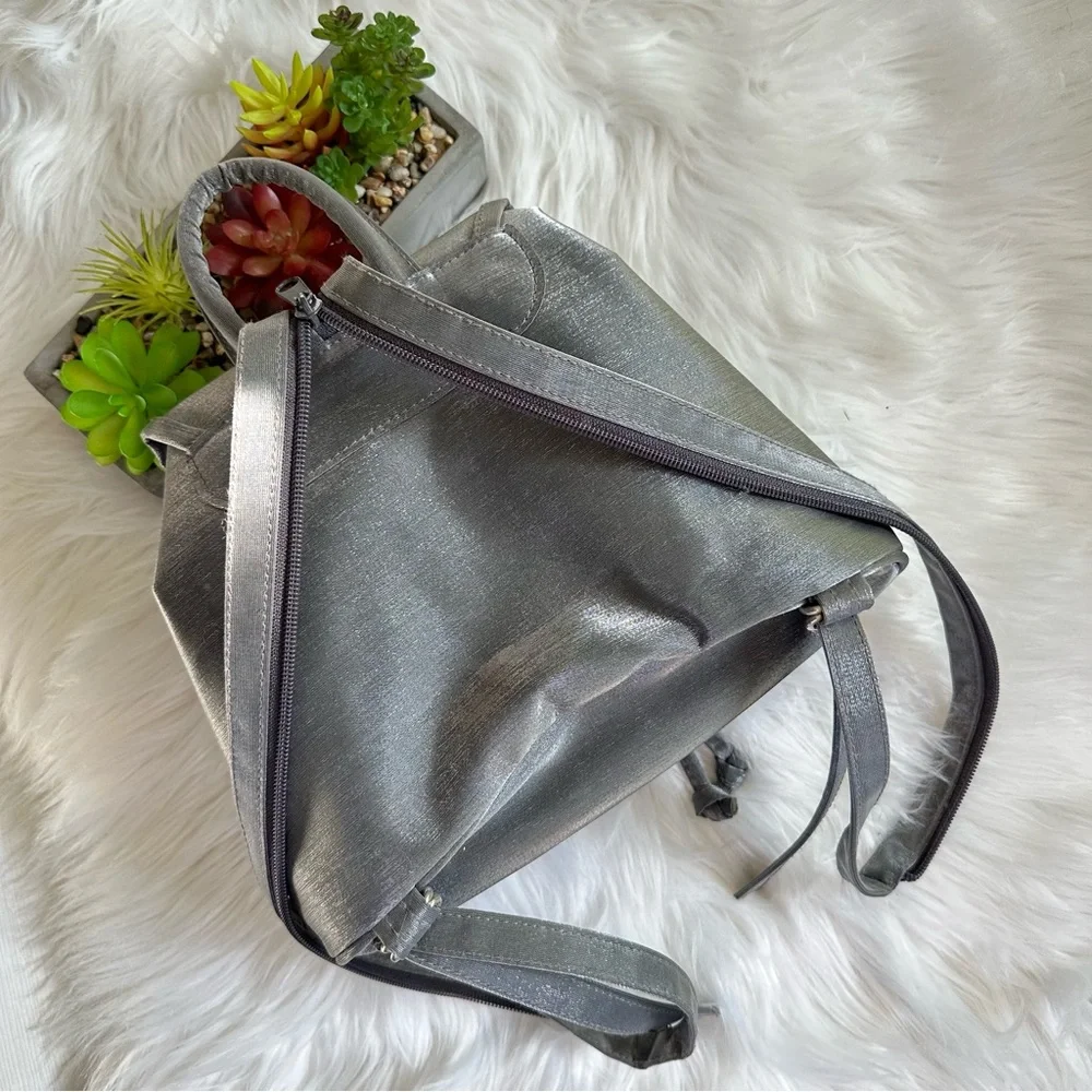 NWOT Montana Silver Flap Mini Backpack Shoulder Bag